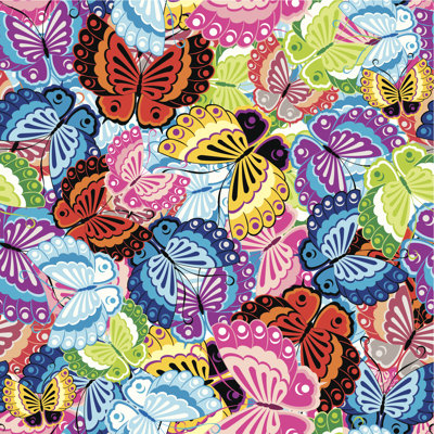 Wanakah Seamless Butterfly Background by Valeryprint2d - Wrapped Canvas Print