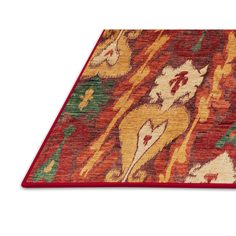 Tapis abstrait beige / rouge, Rectangle 4 pi x 6 pi
