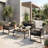 4-Person PE Wicker Outdoor Seating Group-1434340475