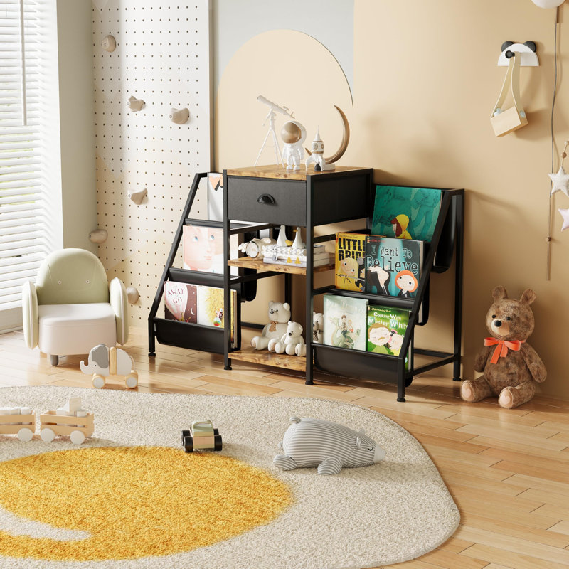 Unfinished with Fireplace Included, Black