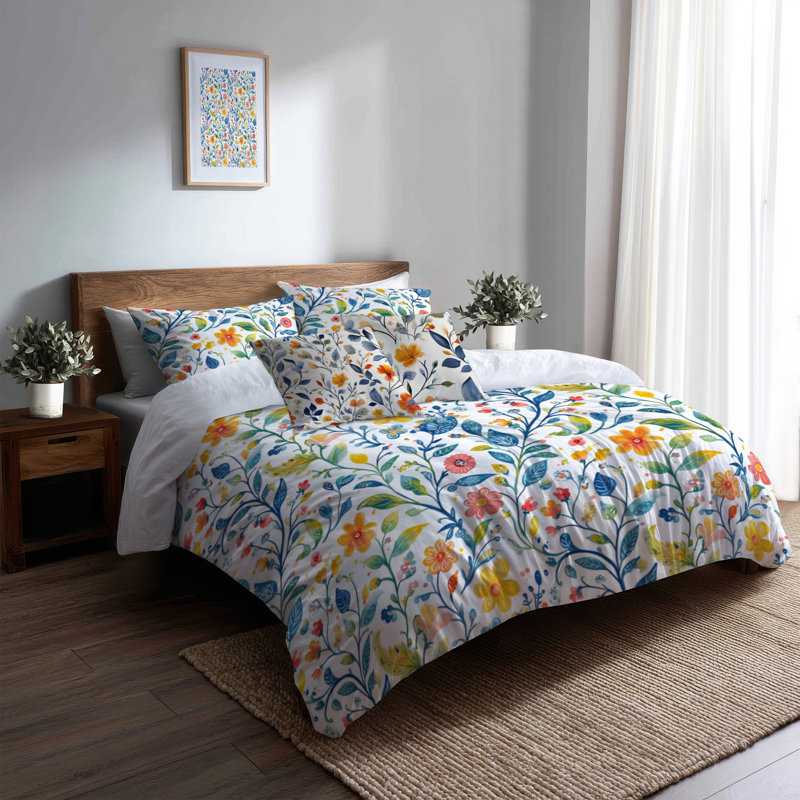 Ensemble de housse de couette et de coussins Boho Bedding, Housse de couette très grand + 4 pièces supplém