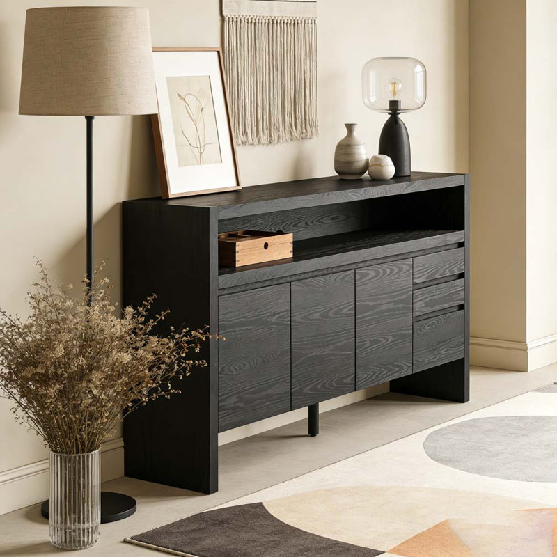 Buffet 60 "à 3 portes avec 3 tiroirs, Marine
