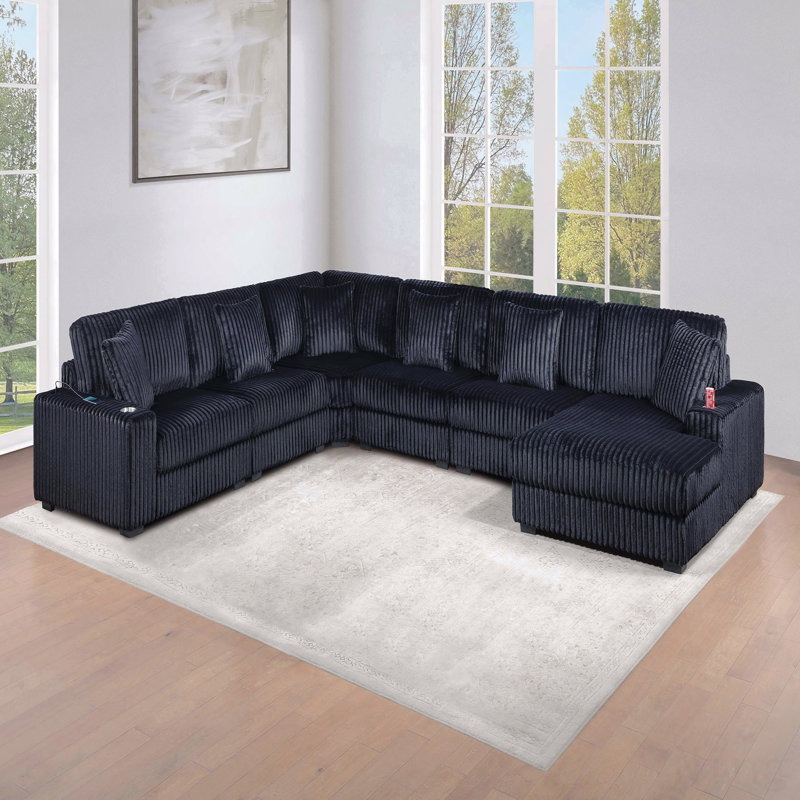 Ensemble de canapé modulaire de style contemporain 6 pièces Canapé