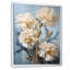 Œillets beiges sur bleu V sur toile-344290387-344290393