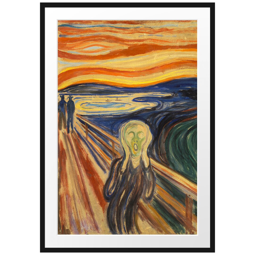 Gerahmter Kunstdruck The Scream II von Edvard Munch