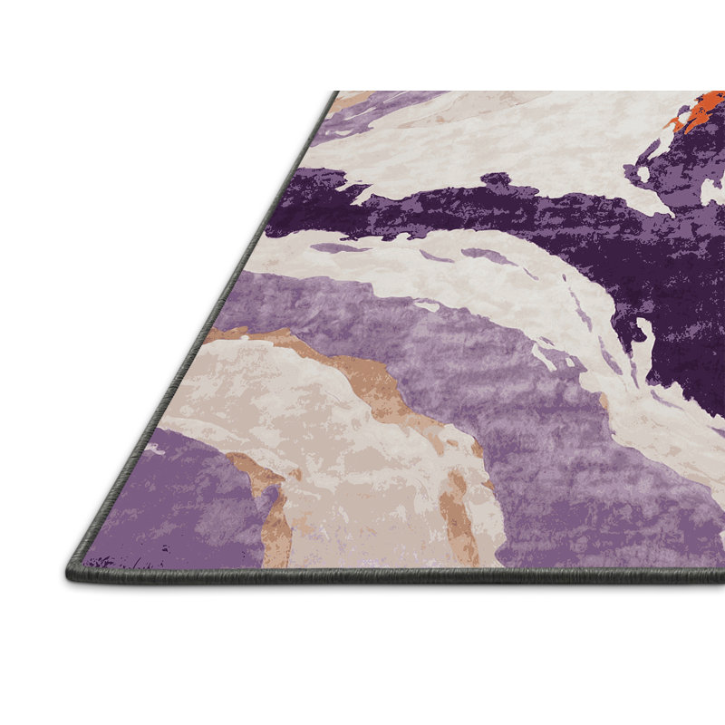 Tapis gris soyeux et moelleux, Carré 7 pi