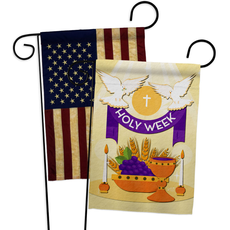 Drapeau de jardin à 2 côtés en polyester 18 x 13 po
