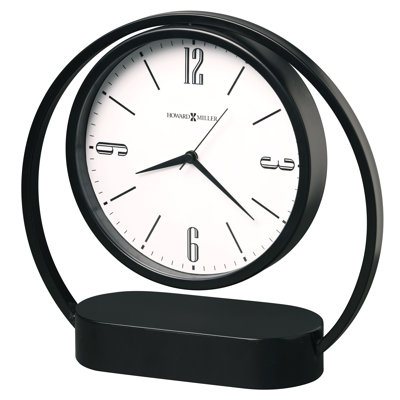 Quartz movement / Crystal Tabletop Clock in Black