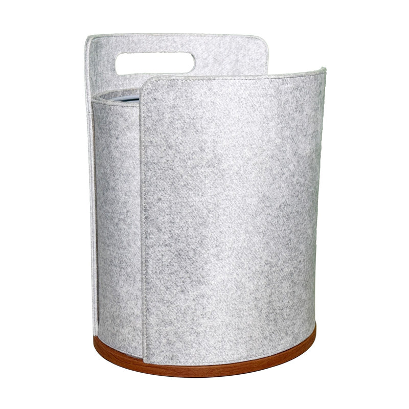 Burnished Fabric & Leather Bin