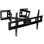 Support mural inclinable noir pour écrans de plus de 50 po avec tablettes Mount-it, peut supporter jusqu'à 132 lb
