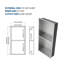 13" X 25" Stainless Steel Shower Niche Double Shelf-771779361