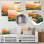 «Flower Meadows At Sunset II - Landscape Mountains», art mural-273631762-273631764