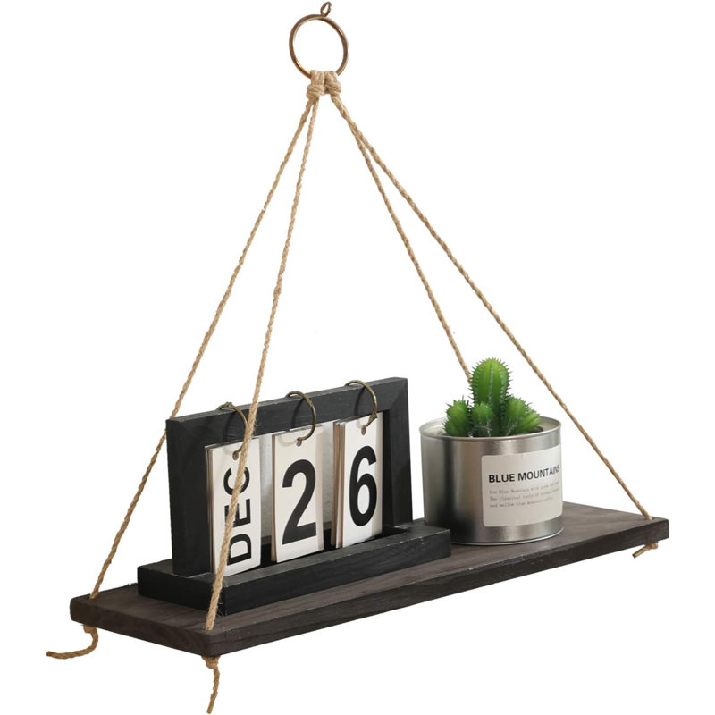 Cashtyn 2 Piece Solid Wood Floating Shelf