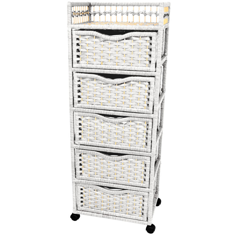 5-Drawer Storage Chest, White