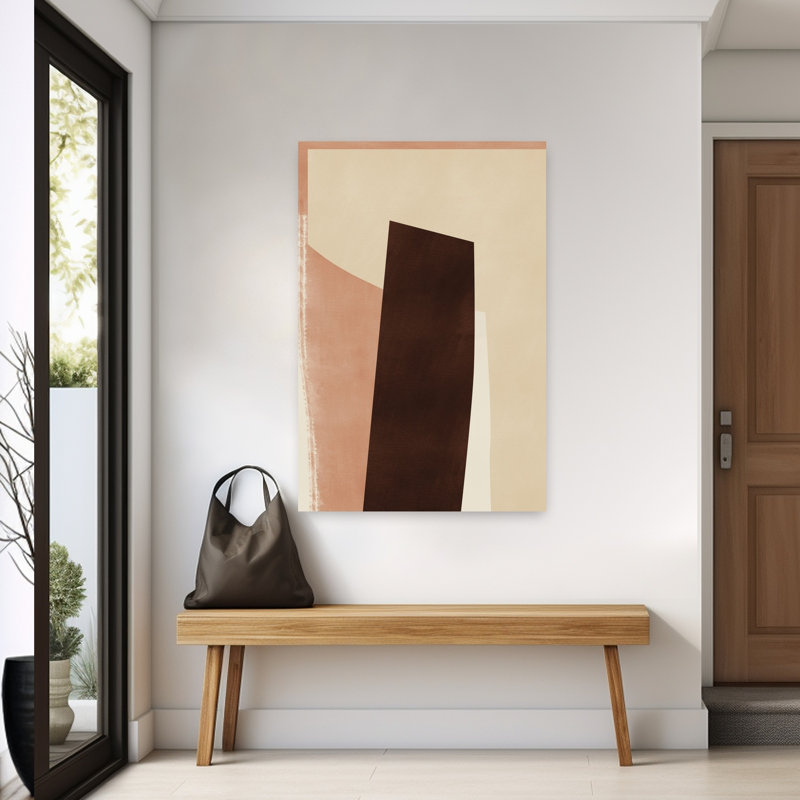 Art contemporain abstrait géométrique contemporain, H 60 po x l 40 po