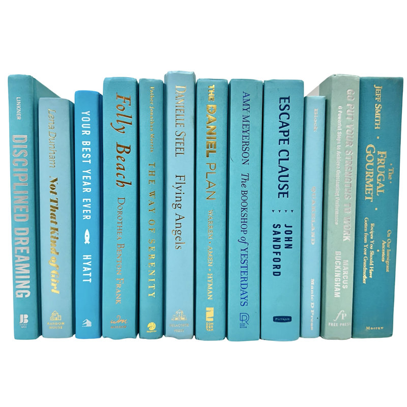 Livres modernes sarcelle clair par couleur et pied