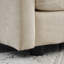2 fauteuils d'appoint, revêtement en chenille beige, base en bois massif, sièges latéraux confortables avec coussin de 2, structure, siège