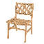 Set Of 2 Garden Chairs Natural Teak Synthetic 