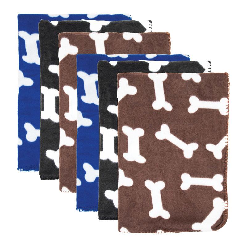 Soft Polar Fleece Pet Blanket Pack - 24x28