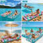 Flotteurs gonflables pour piscine pour adultes, chaise longue de piscine à bronzage rafraîchissant avec appui-tête, radeaux d'été pour lac, rivière, plage, piscine-128845498