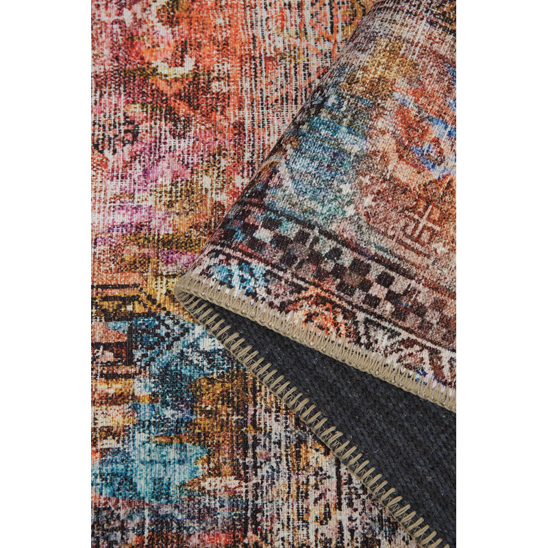 Tapis décoratif multicolore, Rectangle 3 pi 10 po x 5 pi 3 po