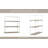 Armour Metal and Wood Wall Storage Unit with 3 Open Shelves, Industrial Wall-Mounted Shelf Organizer, Modern Floating Display Shelving-478148030
