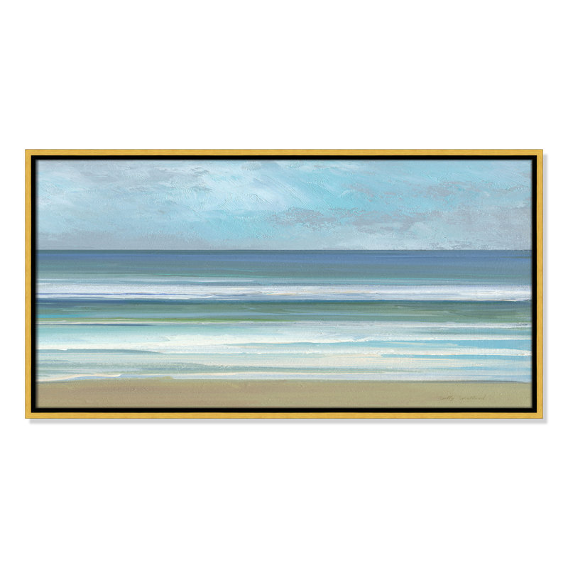 «Gentle Waves II» par Sally Swatland, H 16,5 po x l 31,5 po, Doré