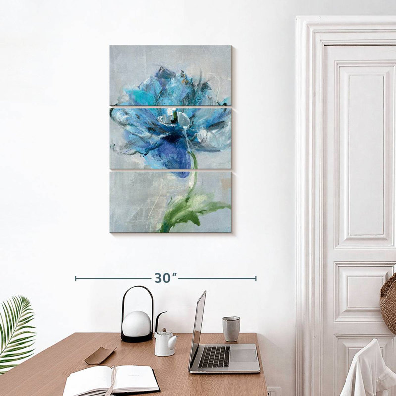 Avery - floraison bleue II, H 32 po x l 20 po