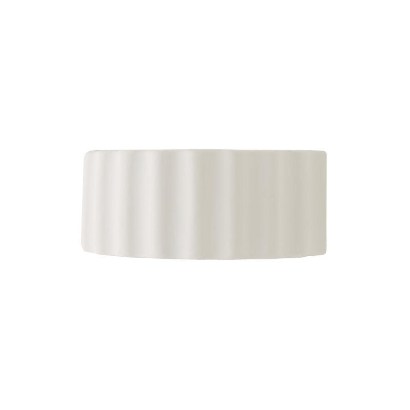 Ceramic Flush Mounted Sconce, No, White
