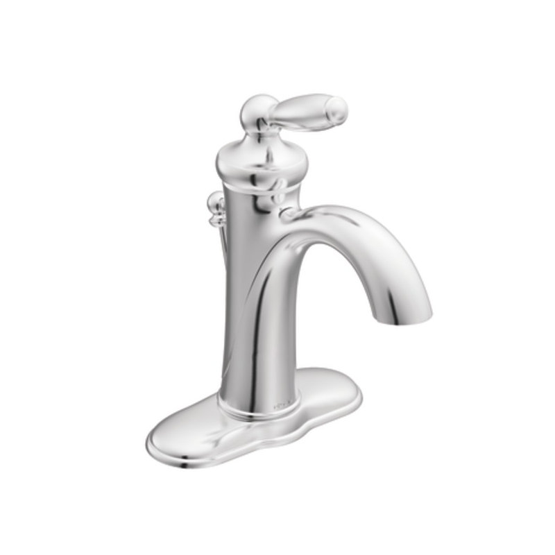 Robinet de salle de bain monotrou avec drain escamotable Brantford