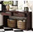 TREXM Rustic Wooden Console Table with Storage Drawers and Open Shelf - Elegant Entryway Table