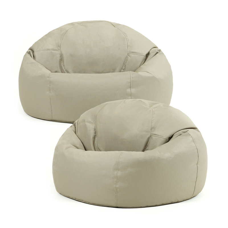 Bean Bag Bazaar Kingston Water-Resistant Classic Bean Bag, Beige