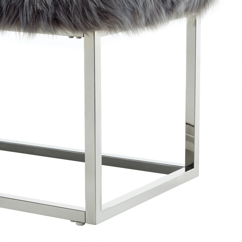 Banc rembourré 40 po, Gris