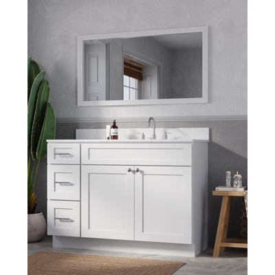 Disar 49'' Single Bathroom Vanity with Quartz Top