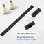 Drain de douche linéaire 36 po avec grille à motif de barre amovible, drain linéaire avec crépine et pieds de nivellement, acier inoxydable, noir mat-119466777
