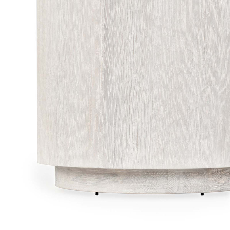 Taryn 20" Drum End Table - Minimalist Design