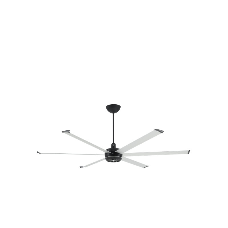 Ventilateur de plafond Turbo6, Argent brossé, Aluminium anodisé