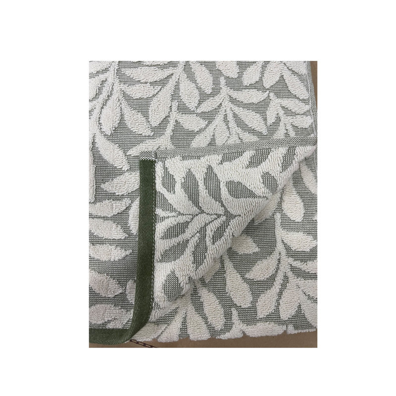 Simple serviette Chestirad, Vert foncé / blanc