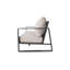 Canapé d'extérieur moderne en aluminium 3 places avec coussins beiges - Siège de patio gris foncé résistant aux intempéries