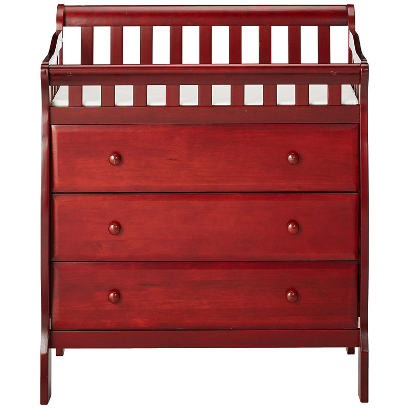 Commode avec table à langer Oneman, Cerisier