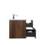 Abrem 30 po L x 19 po P 2 tiroirs Meuble-lavabo mural avec évier simple et Comptoir en Polymarbre blanc