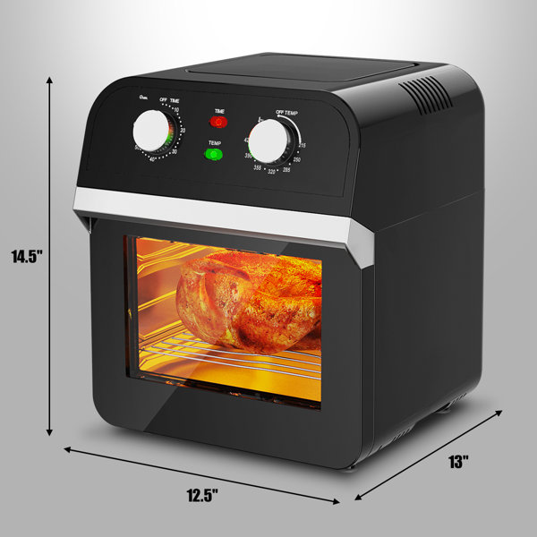 Caynel 8-in-1 Digital Air Fryer Oven 12.7 Qt Countertop Oven, Rotisserie,  Dehydrator, Black 