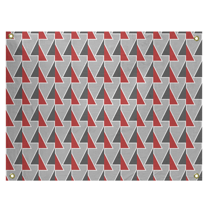 Tapisserie, H 26 po x l 36 po, Rouge