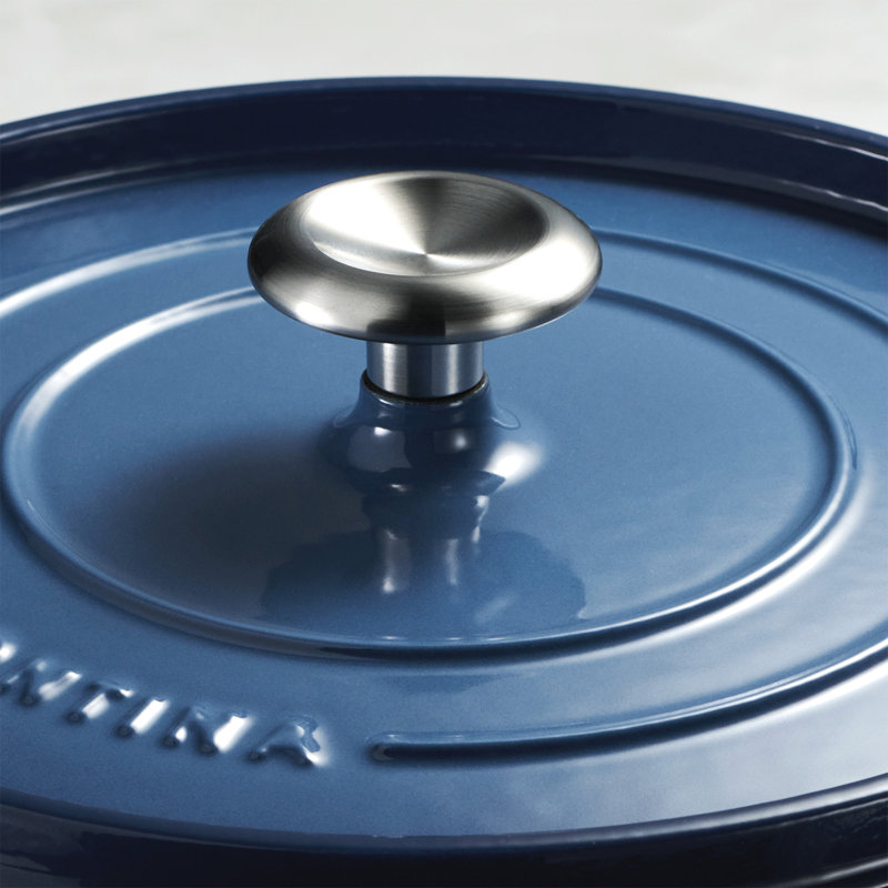 Tramontina Enamelled Cast Iron Dutch Oven, Blue, 26 cm