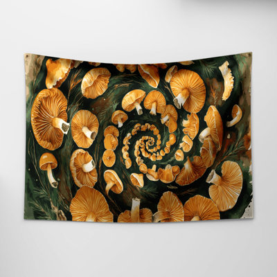 Vegetables Chanterelle Mushroom Wall Tapestry