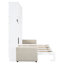 Grand lit mural blanc avec - Se combine parfaitement et, peu encombrant, facile à utiliser dans de petits espaces de vie, multifonctionnel, matériaux, rangement pratique