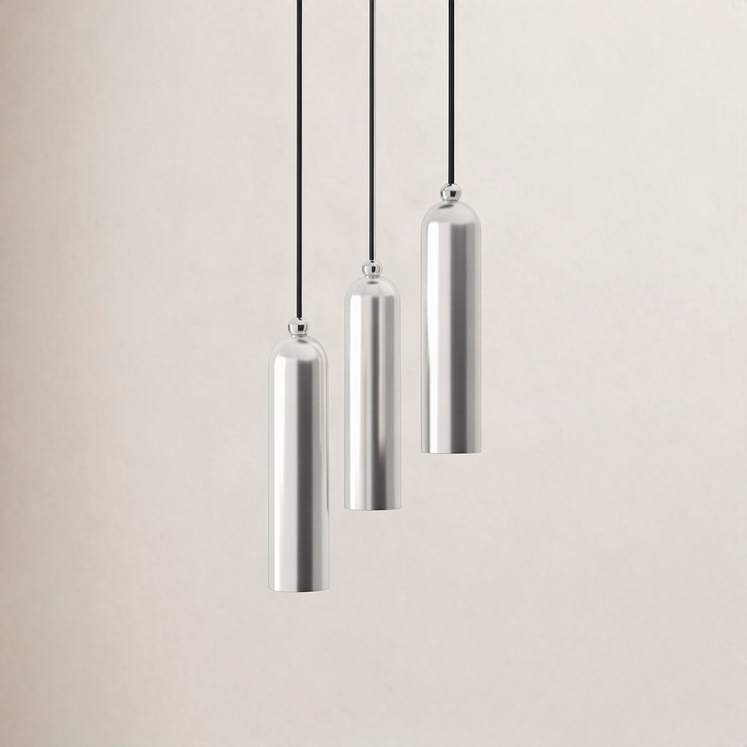 Halle Dimmable 3 - Light Pendant, Brushed Nickel