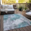 Tapis bleu sarcelle lavable à la machine intérieur / extérieur Mahaney ACN773-810217499