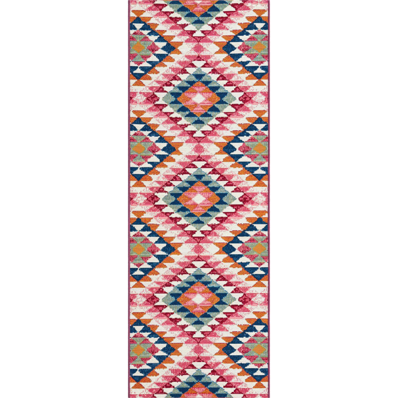 Outdoor Concord Area Rug Peach Color, Runner 2' x 6'