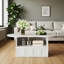 Table basse de 40 po de largeur avec tablette de rangement et armoire-327601469